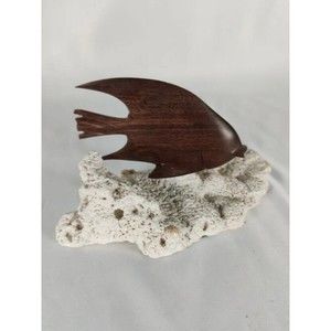 Vintage Joba Jo Ba Tucson, Arizona Hand Carved Angel Fish 🐠 Banana 🍌 Pier Reef